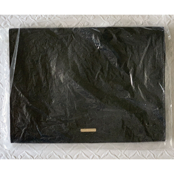 Laptop Clutch Bag Sonix Black Onyx Vegan Leather Velvet Lined Magnetic Snap NEW - Picture 4 of 8